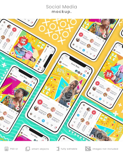 instagram phone mockup for social media