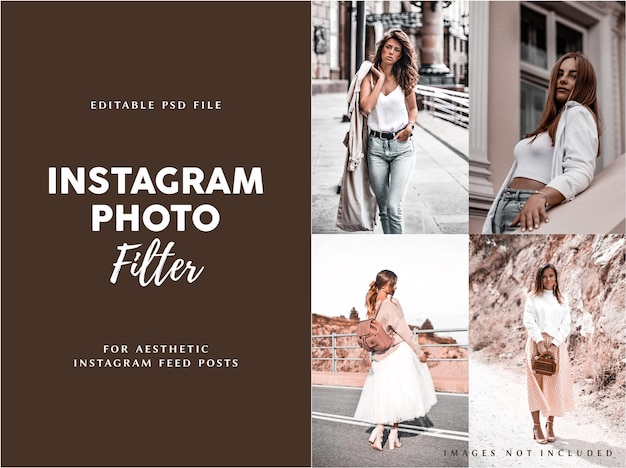 ファッションブロガーフィード投稿用のinstagram写真編集フィルタープリセット