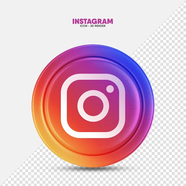 PSD instagram-pictogram 3d render geïsoleerd voor compositie