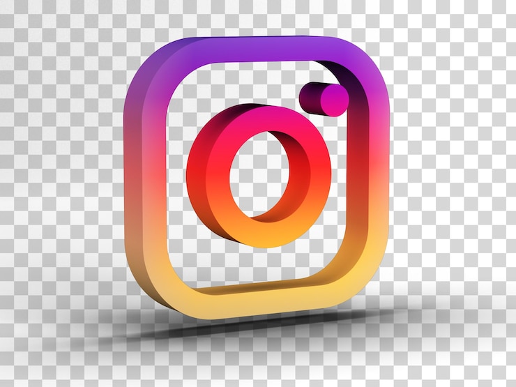 PSD instagram pictogram 3d render