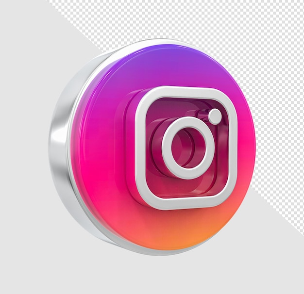 Instagram-pictogram 3D-rendering geïsoleerd