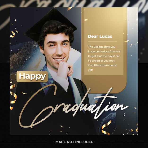 PSD instagram post graduation template