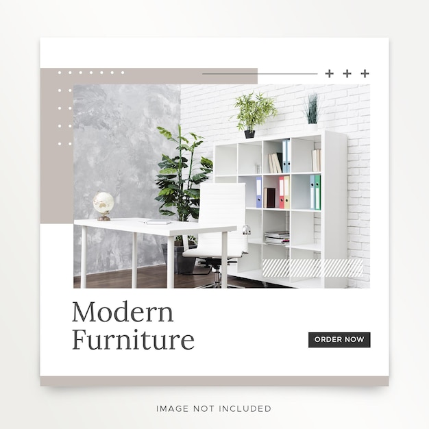 Post instagram per l'interior design psd premium