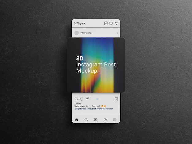 Instagram post mockup-sjabloon