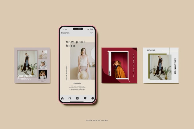 PSD mockup del post di instagram v2