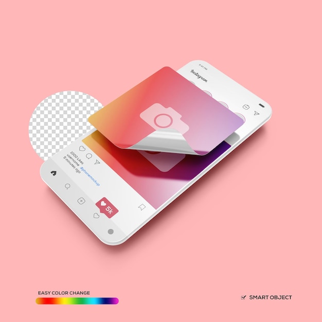 PSD instagram post mockup