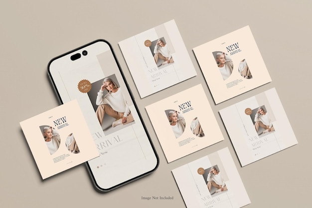 PSD instagram post mockup