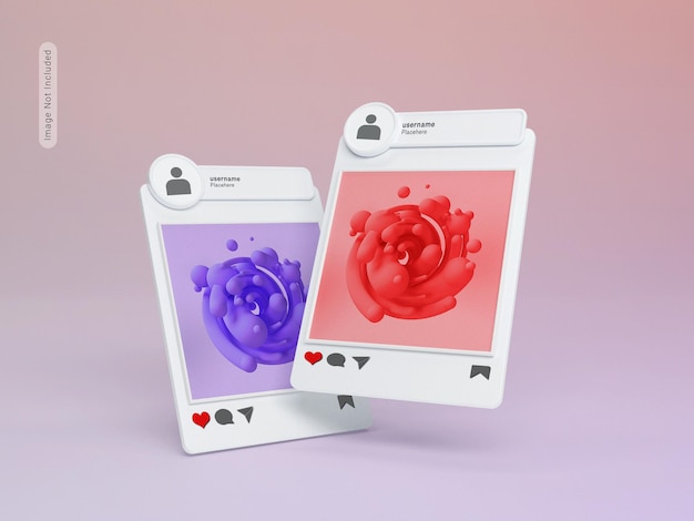 PSD instagram post mockup