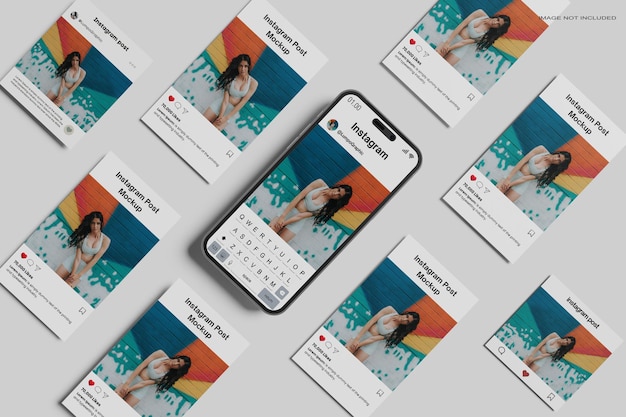 PSD instagram post mockup