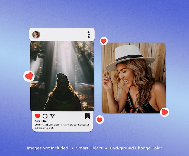 PSD instagram post mockup