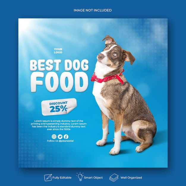 PSD instagram post for pet shop business