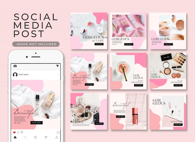 PSD instagram post, premium template collection