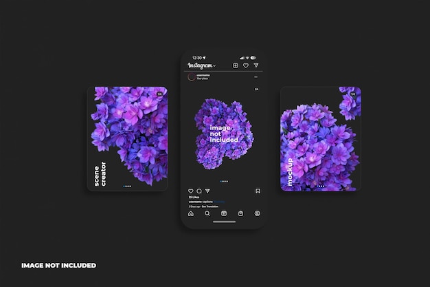 Instagram post reso mockup di argilla