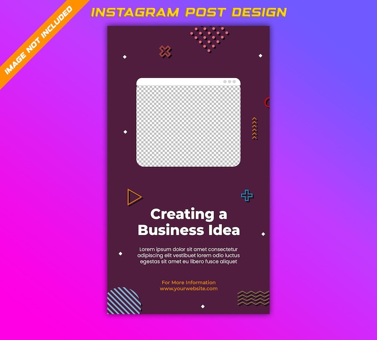 PSD instagram post story design template
