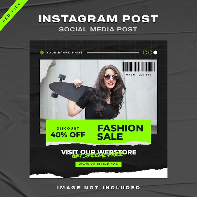 Instagram post template design