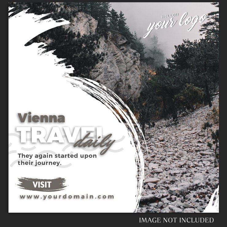 PSD instagram post template do podróży, wakacji, koncepcji stylu życia