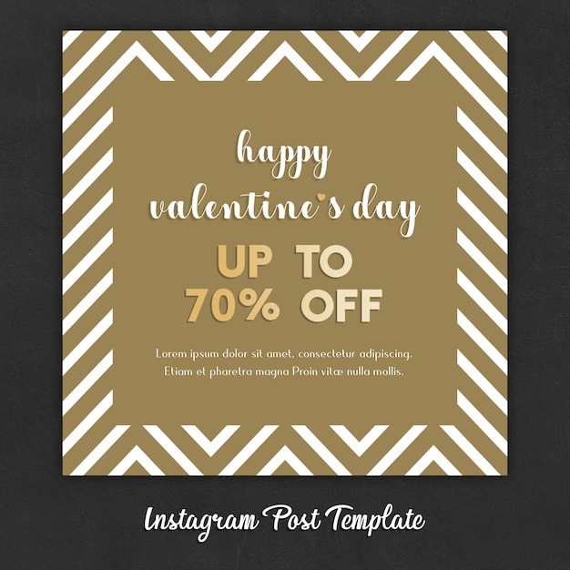 PSD instagram post templates for valentine’s day