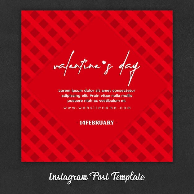 PSD instagram post templates for valentine’s day