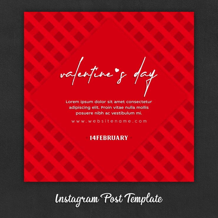 PSD instagram post templates for valentine’s day
