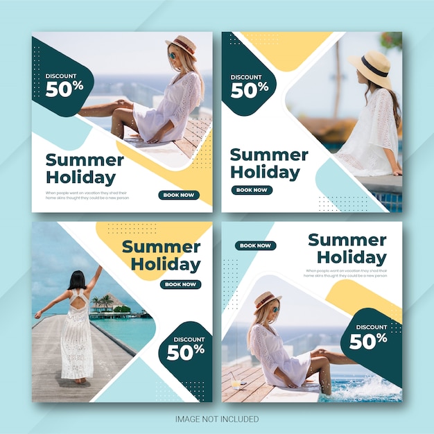 Instagram postbundel zomertijdsjabloon