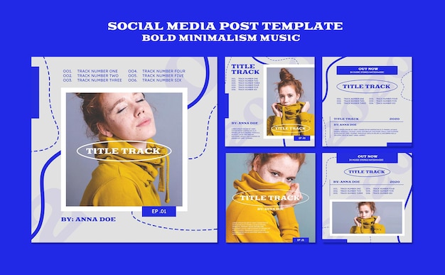 Instagram posts collectie voor muzikant