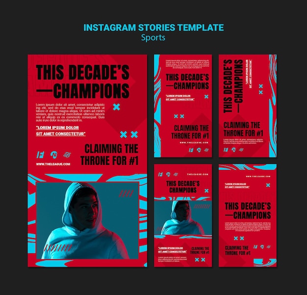 PSD instagram posts collection for basketball game