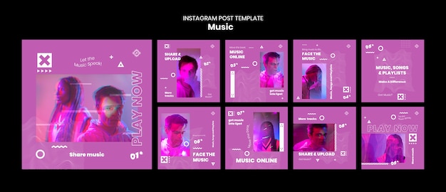 Instagram posts collection for music listening