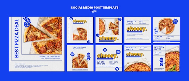 Raccolta di post su Instagram per un nuovo sapore di pizza al formaggio