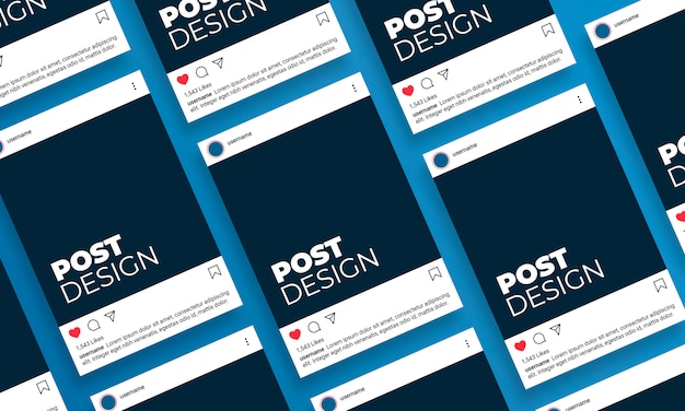 PSD instagram posts mosaic mockup