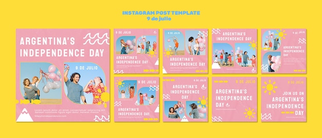 Instagram-posts op de onafhankelijkheidsdag van argentinië