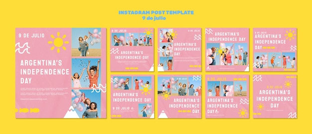 PSD instagram-posts op de onafhankelijkheidsdag van argentinië