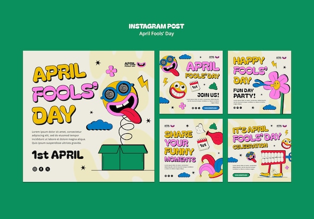 Instagram-posts over de viering van de eerste april.