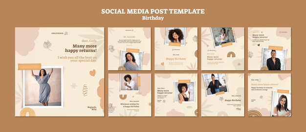 Instagram-postverzameling voor verjaardagsviering