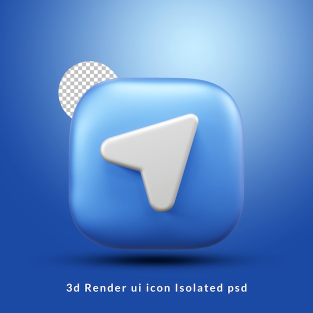 Instagram 共有 ui アイコン 3 d レンダリング分離