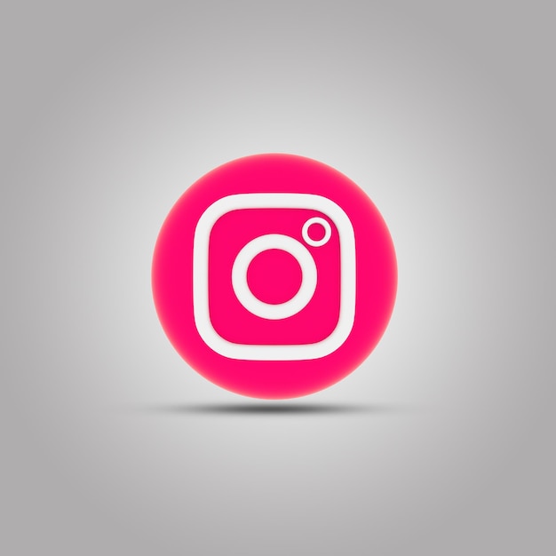 instagram social media 3d icons and logo
