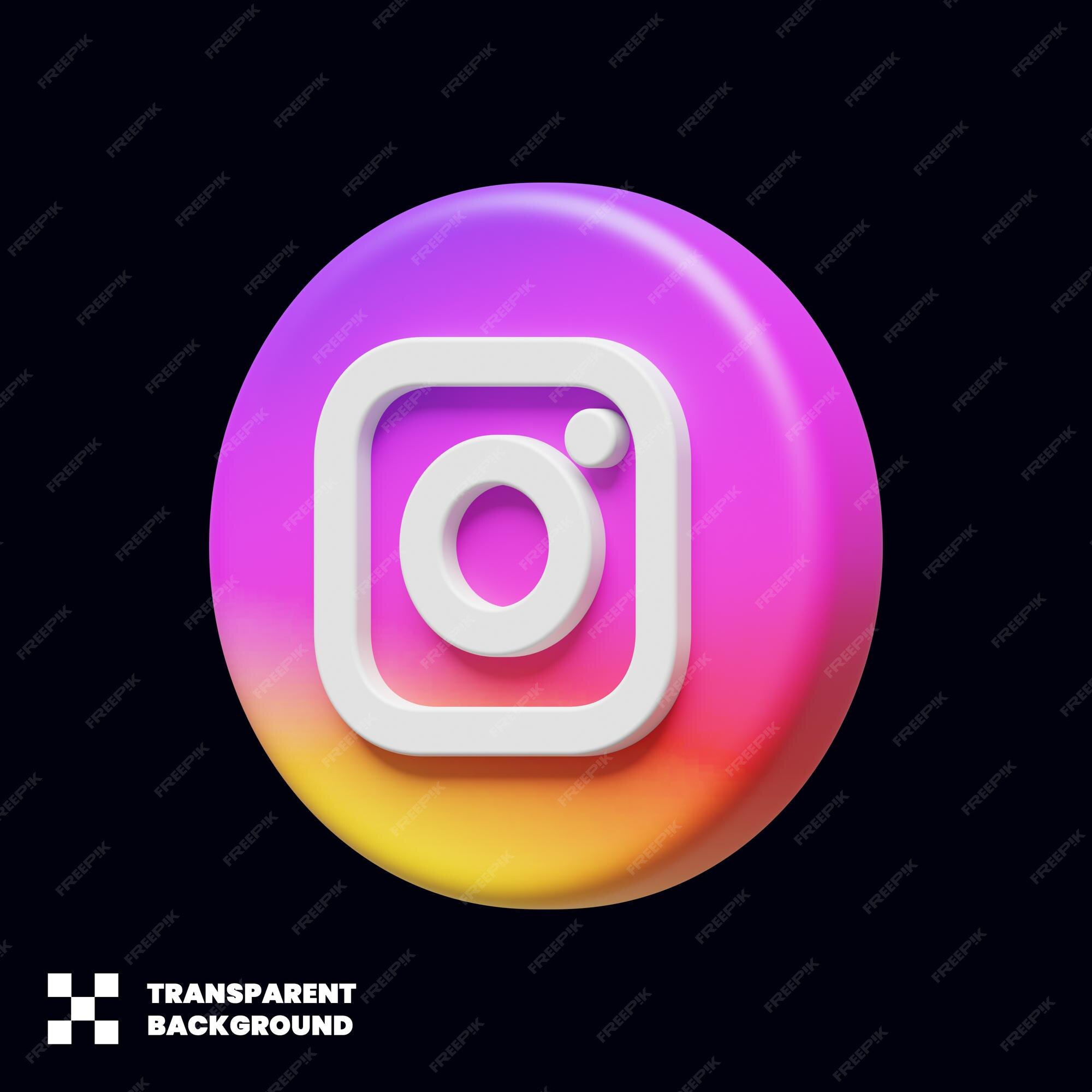 3D Instagram Logo GIF Animation