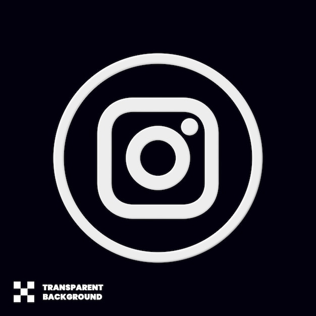 Instagram social media icon 3d