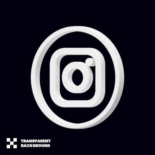 PSD instagram social media icon 3d