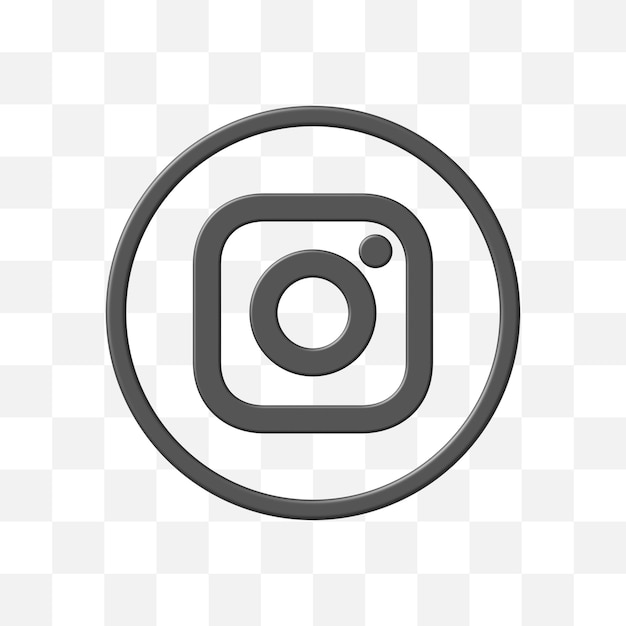 PSD instagram 소셜 미디어 아이콘 3d