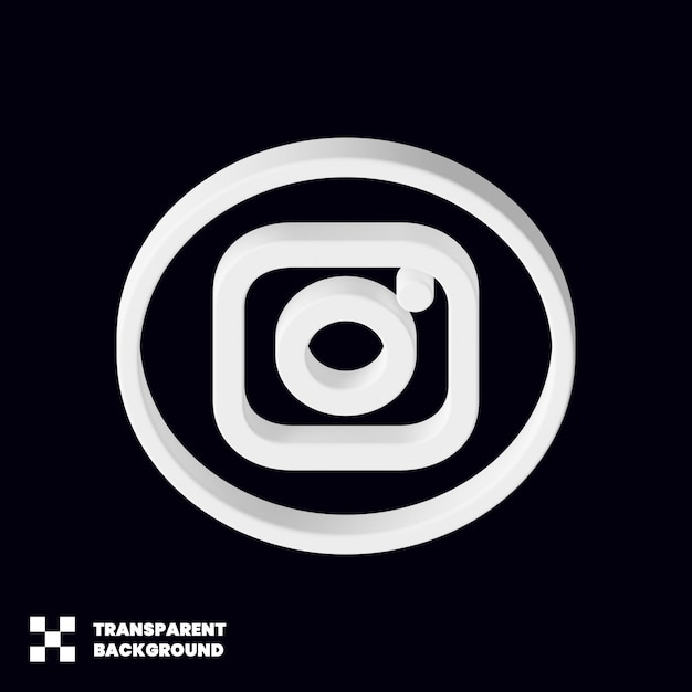 PSD instagram social media icon 3d