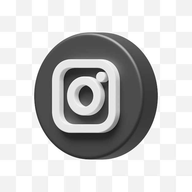 PSD instagram 소셜 미디어 아이콘 3d