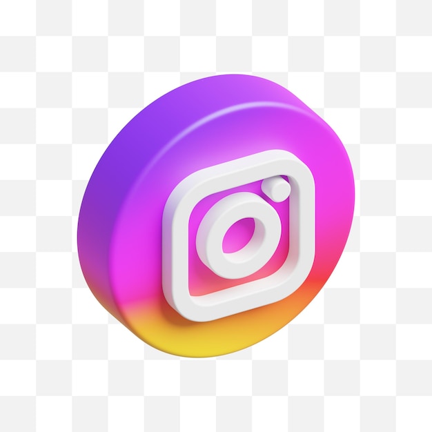 PSD instagram social media icon 3d