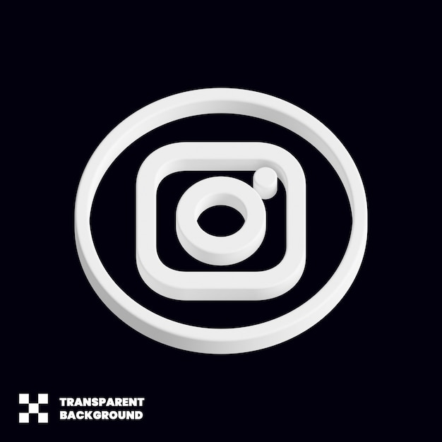 PSD instagram social media icon 3d