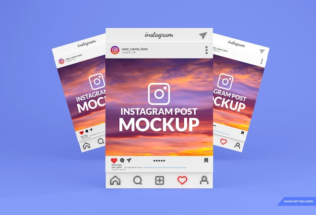 Design mockup di post sui social media di instagram