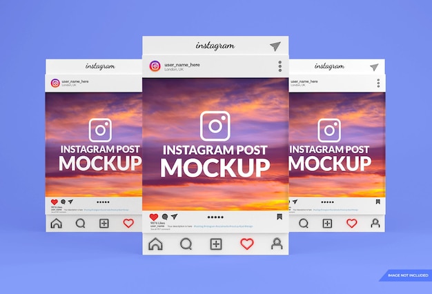 Design mockup di post sui social media di instagram