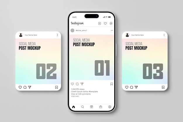 Instagram Social Media Post Mockup Ontwerp