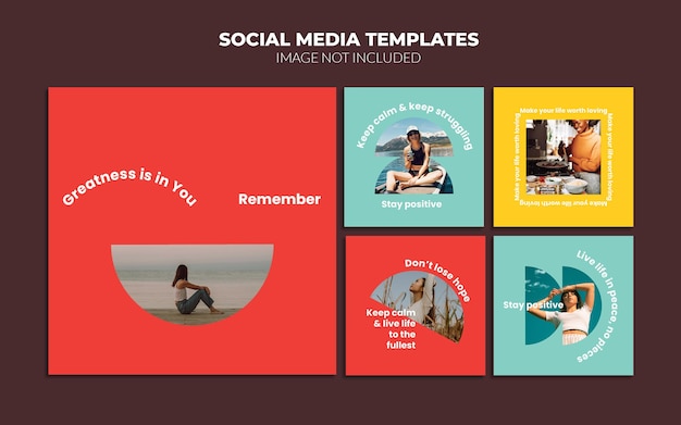 Instagram social media post templates