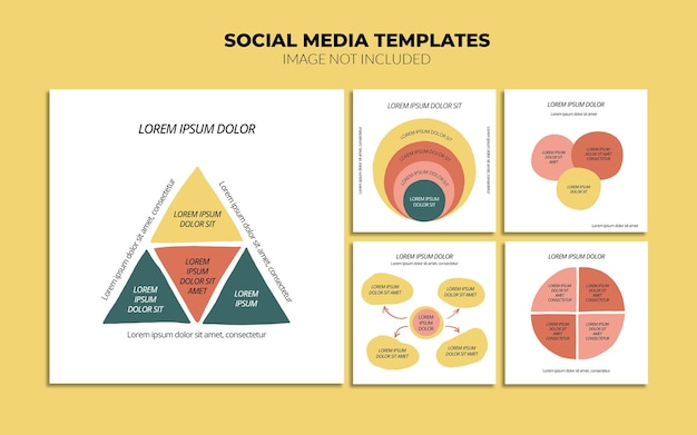 Modelli di post sui social media di instagram