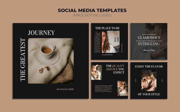 PSD instagram social media post templates