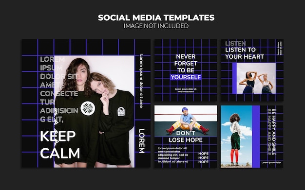 PSD instagram social media post templates